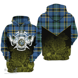 Hope Clan Tartan Hoodie - Scottish Thistle Style