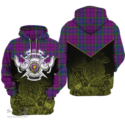 Wardlaw Modern Clan Tartan Hoodie - Scottish Thistle Style