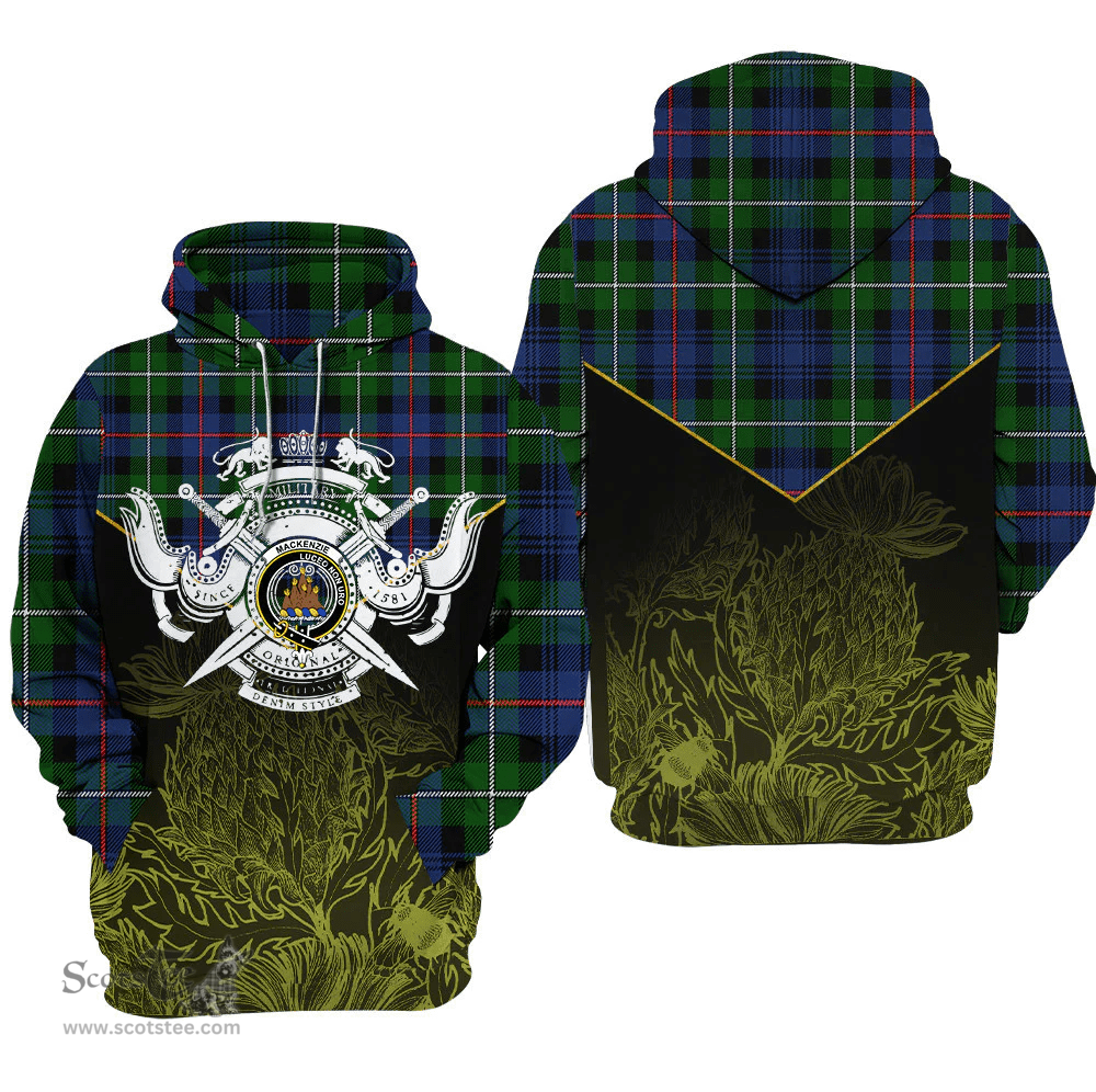MacKenzie Modern Clan Tartan Hoodie - Scottish Thistle Style