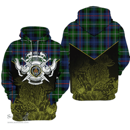 MacKenzie Modern Clan Tartan Hoodie - Scottish Thistle Style