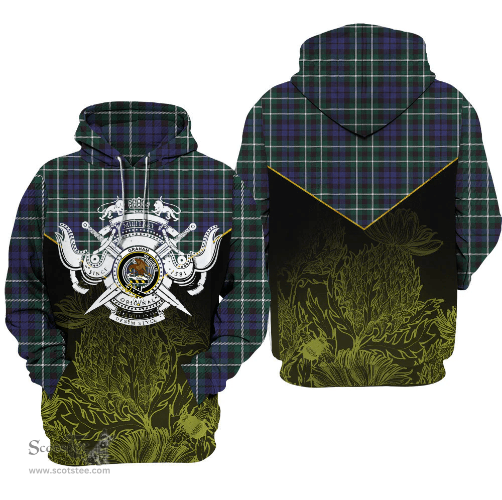 Graham Of Montrose Modern Clan Tartan Hoodie - Scottish Thistle Style