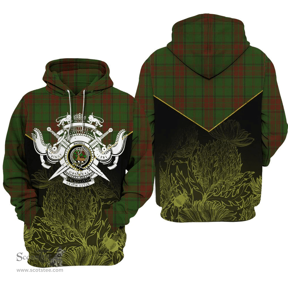 Maxwell Hunting Clan Tartan Hoodie - Scottish Thistle Style