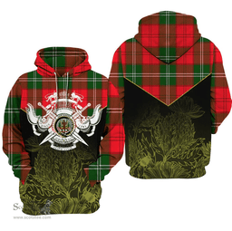 Gartshore Clan Tartan Hoodie - Scottish Thistle Style