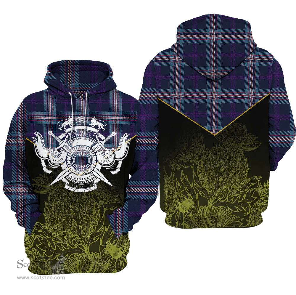 Nevoy Clan Tartan Hoodie - Scottish Thistle Style