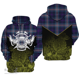 Nevoy Clan Tartan Hoodie - Scottish Thistle Style