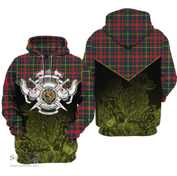 MacKintosh Hunting Modern Clan Tartan Hoodie - Scottish Thistle Style