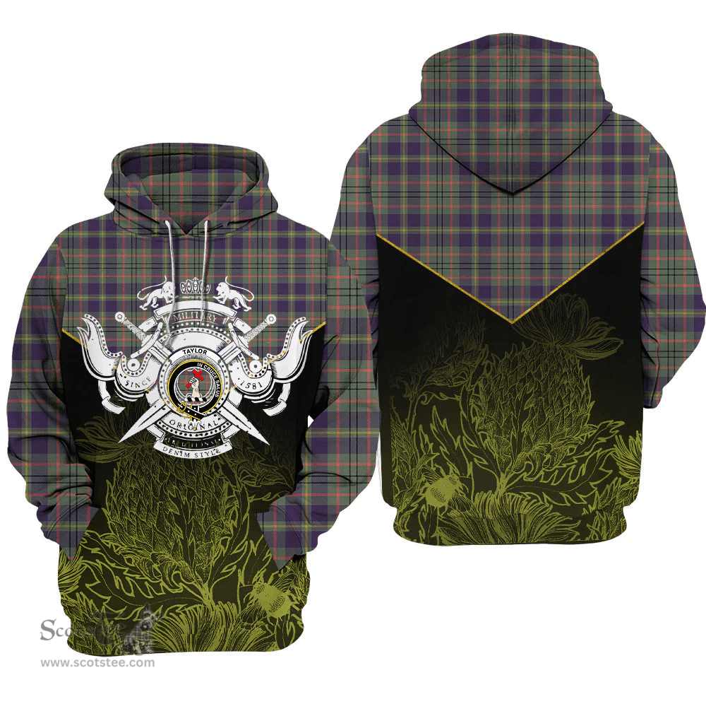 Taylor Weathered Clan Tartan Hoodie - Scottish Thistle Style