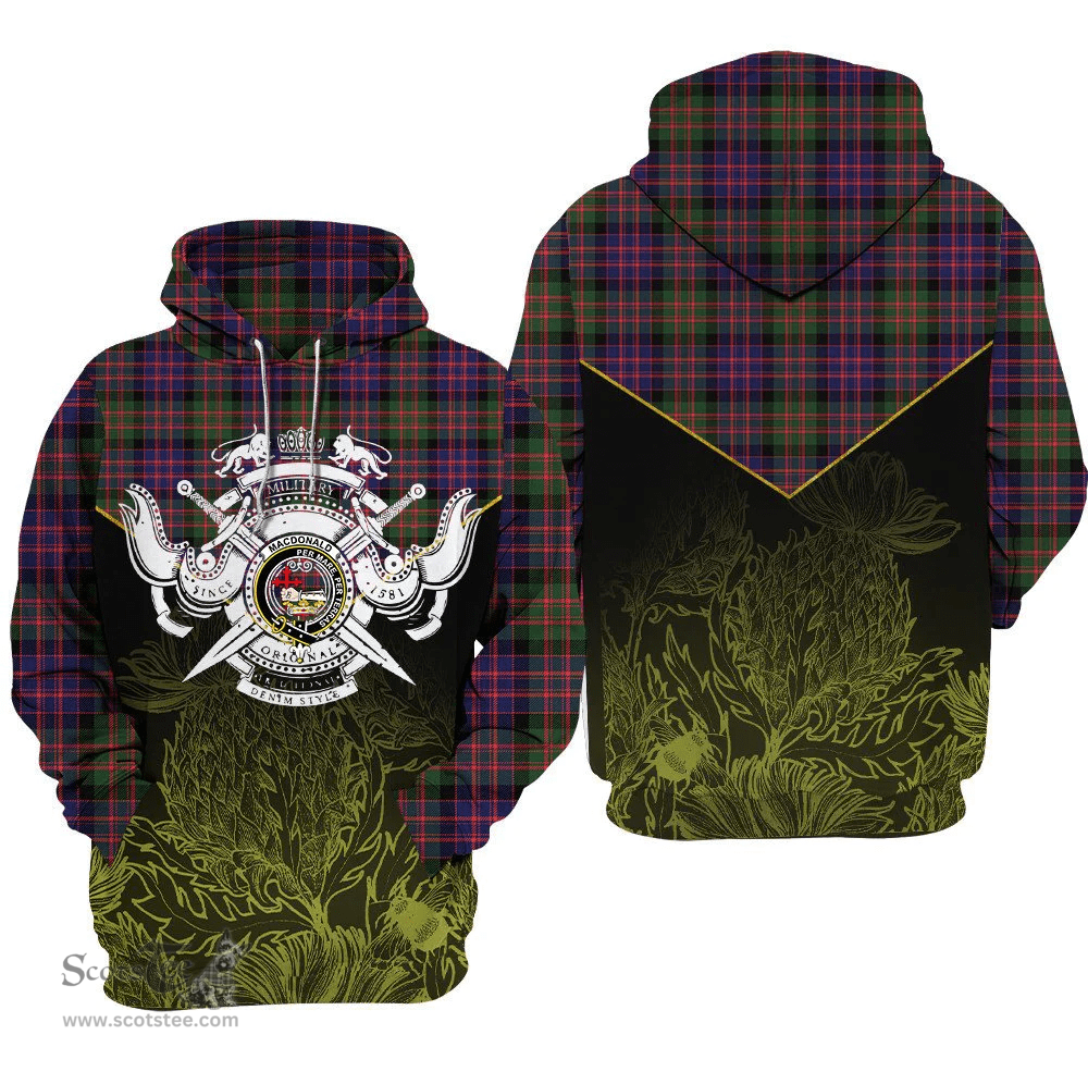MacDonald Modern Clan Tartan Hoodie - Scottish Thistle Style