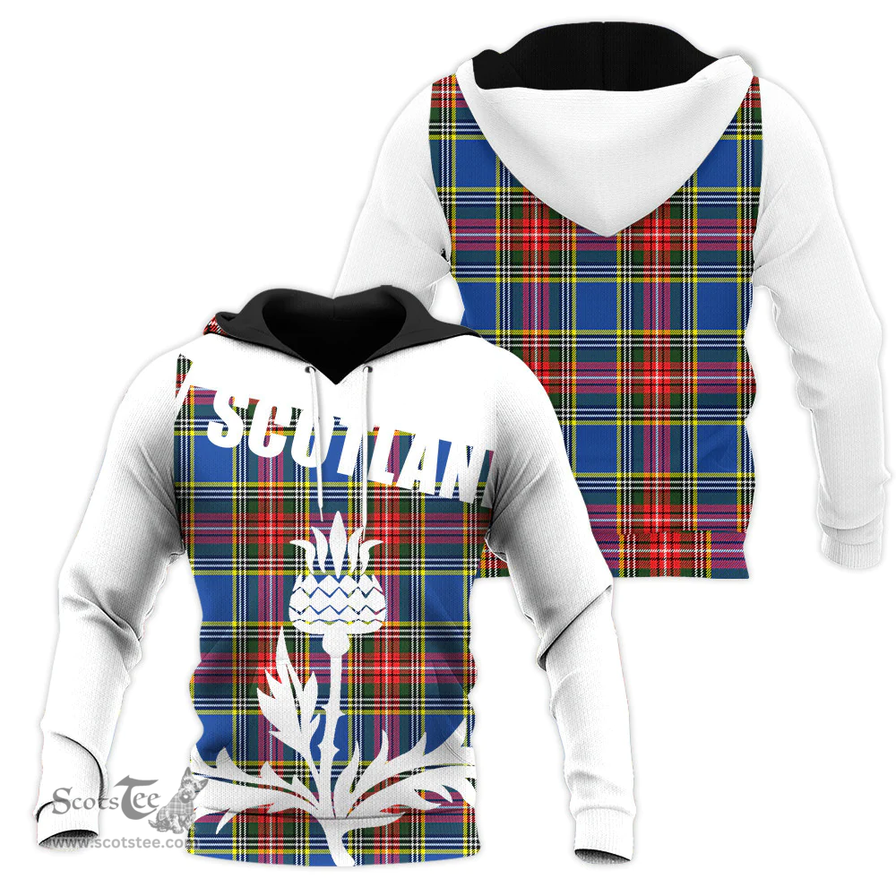 Bethune Clan Tartan Hoodie - Scottish Thistle Style