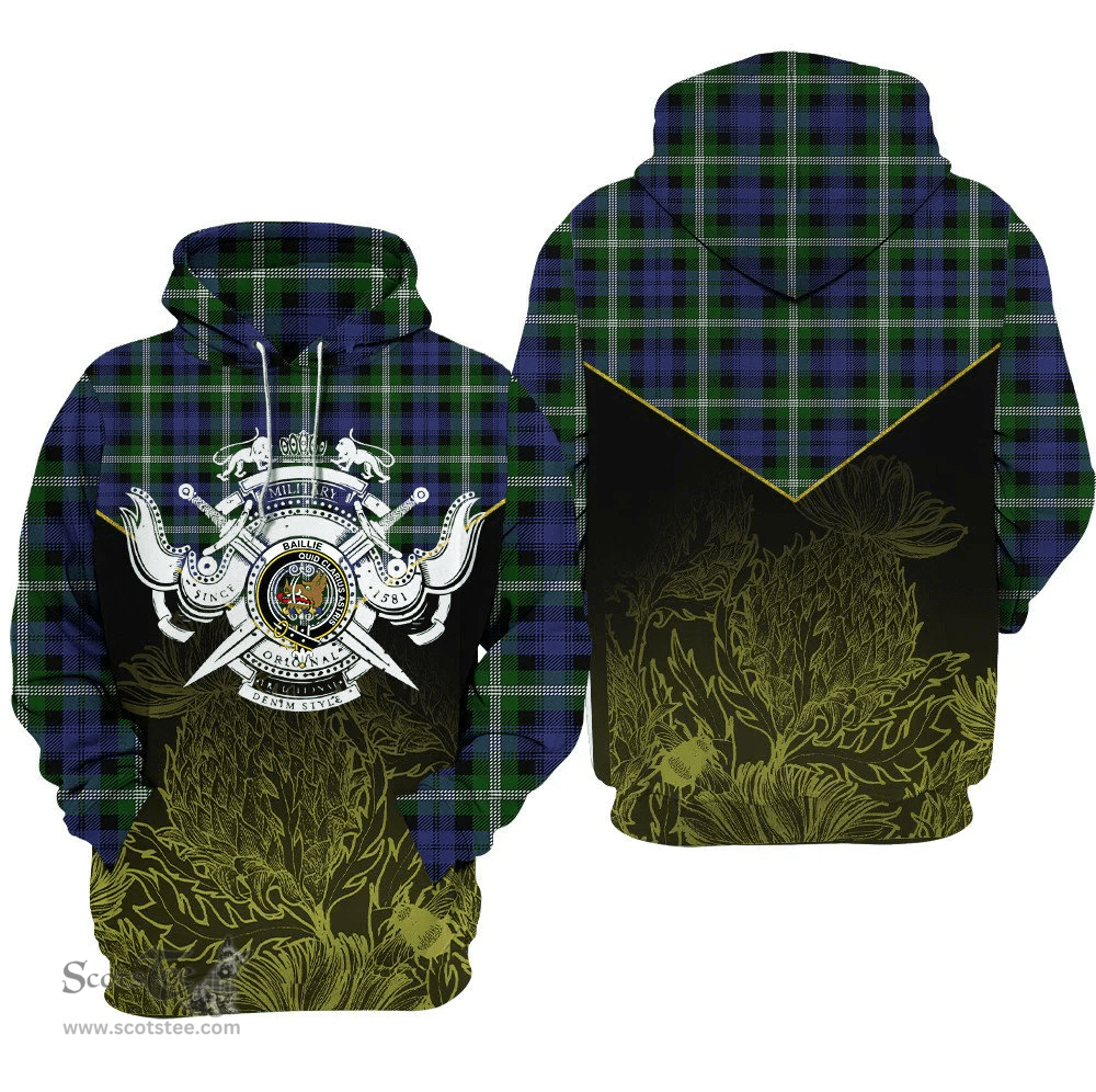 Baillie Modern Clan Tartan Hoodie - Scottish Thistle Style