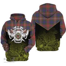 Fraser Hunting Modern Clan Tartan Hoodie - Scottish Thistle Style