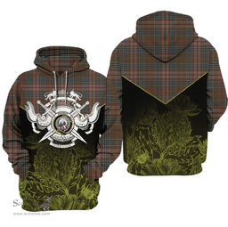 Kennedy Weathered Clan Tartan Hoodie - Scottish Thistle Style