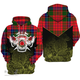 MacNicol (Of Scorrybreac) Clan Tartan Hoodie - Scottish Thistle Style