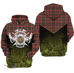 Cumming Hunting Weathered Clan Tartan Hoodie - Scottish Thistle Style