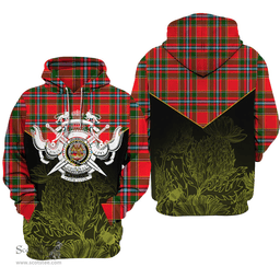 Drummond Of Perth Clan Tartan Hoodie - Scottish Thistle Style