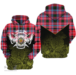 Udny Clan Tartan Hoodie - Scottish Thistle Style