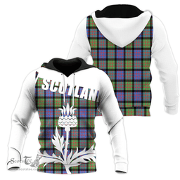 MacDonald Ancient Clan Tartan Hoodie - Scottish Thistle Style