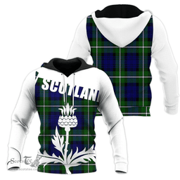 Bannerman Clan Tartan Hoodie - Scottish Thistle Style