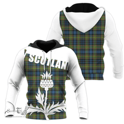 MacLellan Ancient Clan Tartan Hoodie - Scottish Thistle Style