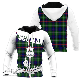 Sutherland Modern Clan Tartan Hoodie - Scottish Thistle Style
