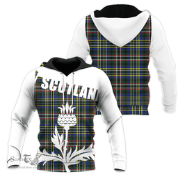 Scott Green Modern Clan Tartan Hoodie - Scottish Thistle Style