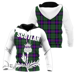 Armstrong Modern Clan Tartan Hoodie - Scottish Thistle Style