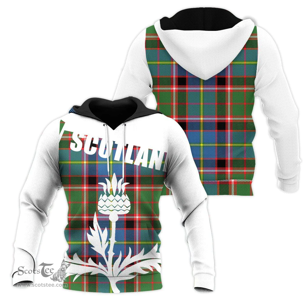 Glass Clan Tartan Hoodie - Scottish Thistle Style