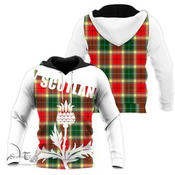 Gibson Clan Tartan Hoodie - Scottish Thistle Style