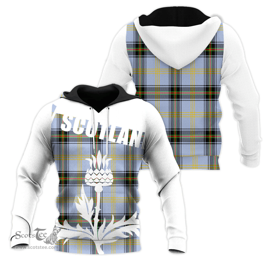 Bell Of the Borders Clan Tartan Hoodie - Scottish Thistle Style