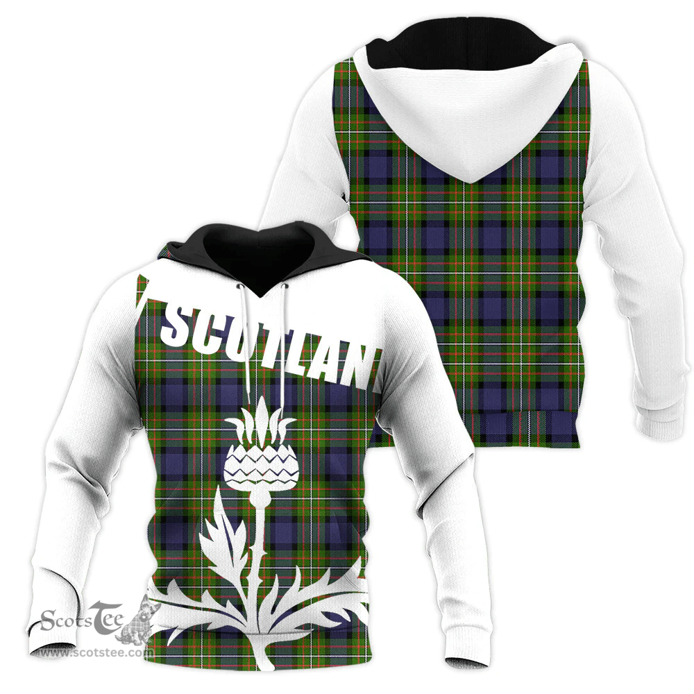 Fergusson Modern Clan Tartan Hoodie - Scottish Thistle Style