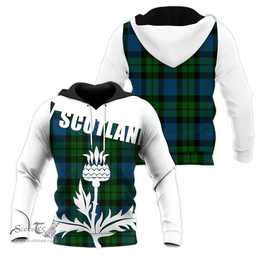 MacKie Clan Tartan Hoodie - Scottish Thistle Style