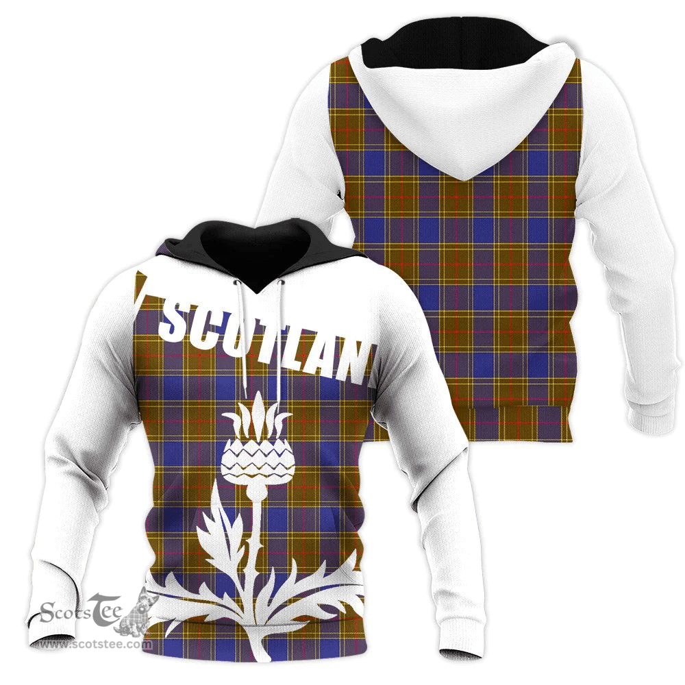 Balfour Modern Clan Tartan Hoodie - Scottish Thistle Style