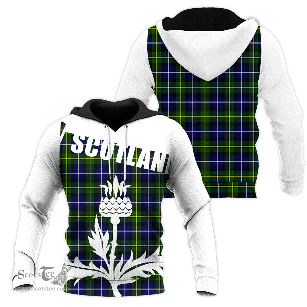 MacNeill Of Barra Modern Clan Tartan Hoodie - Scottish Thistle Style