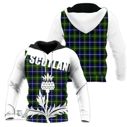 MacNeill Of Barra Modern Clan Tartan Hoodie - Scottish Thistle Style