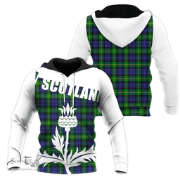 Gordon Modern Clan Tartan Hoodie - Scottish Thistle Style