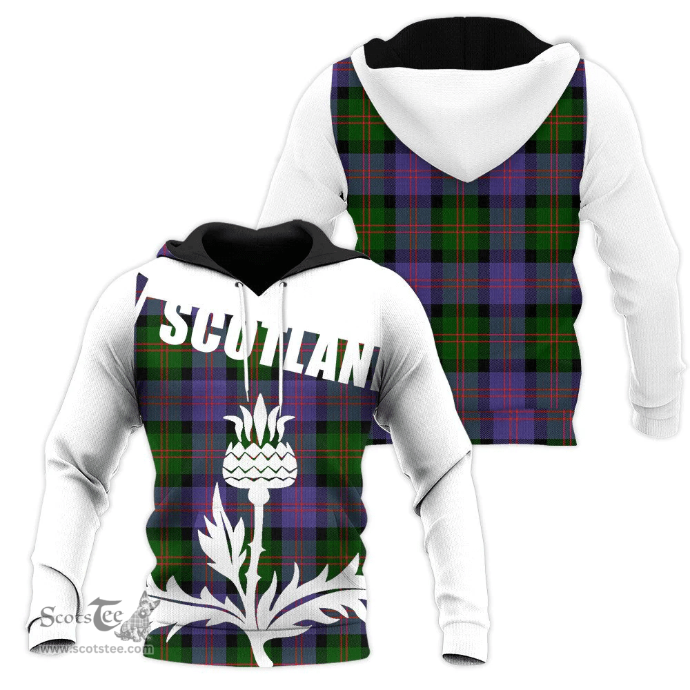 Blair Modern Clan Tartan Hoodie - Scottish Thistle Style