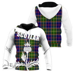 Arnott Clan Tartan Hoodie - Scottish Thistle Style
