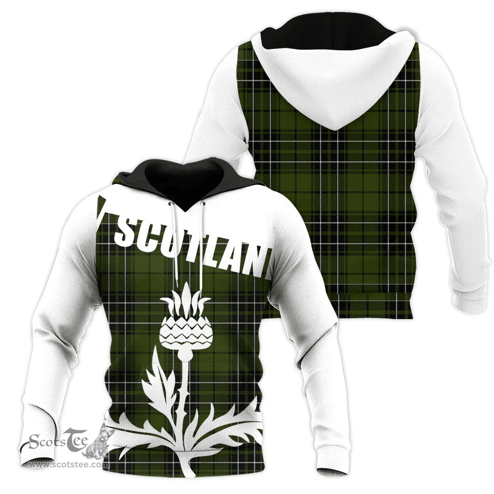MacLean Hunting Clan Tartan Hoodie - Scottish Thistle Style