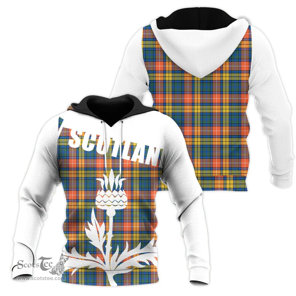 Buchanan Ancient Clan Tartan Hoodie - Scottish Thistle Style