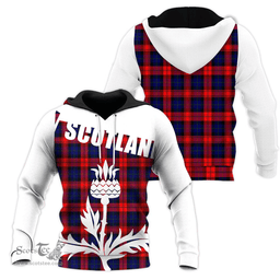 MacLachlan Modern Clan Tartan Hoodie - Scottish Thistle Style