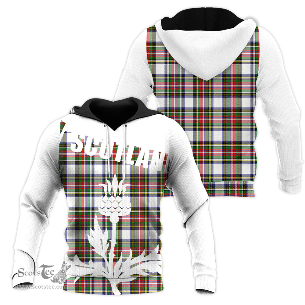 Stewart Dress Modern Clan Tartan Hoodie - Scottish Thistle Style