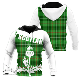 Galloway District Clan Tartan Hoodie - Scottish Thistle Style