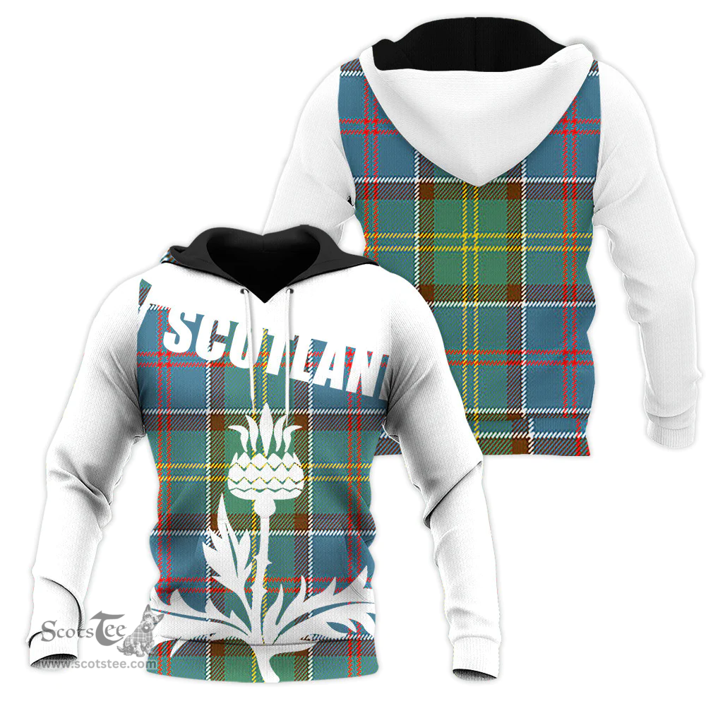 Colville district Clan Tartan Hoodie - Scottish Thistle Style