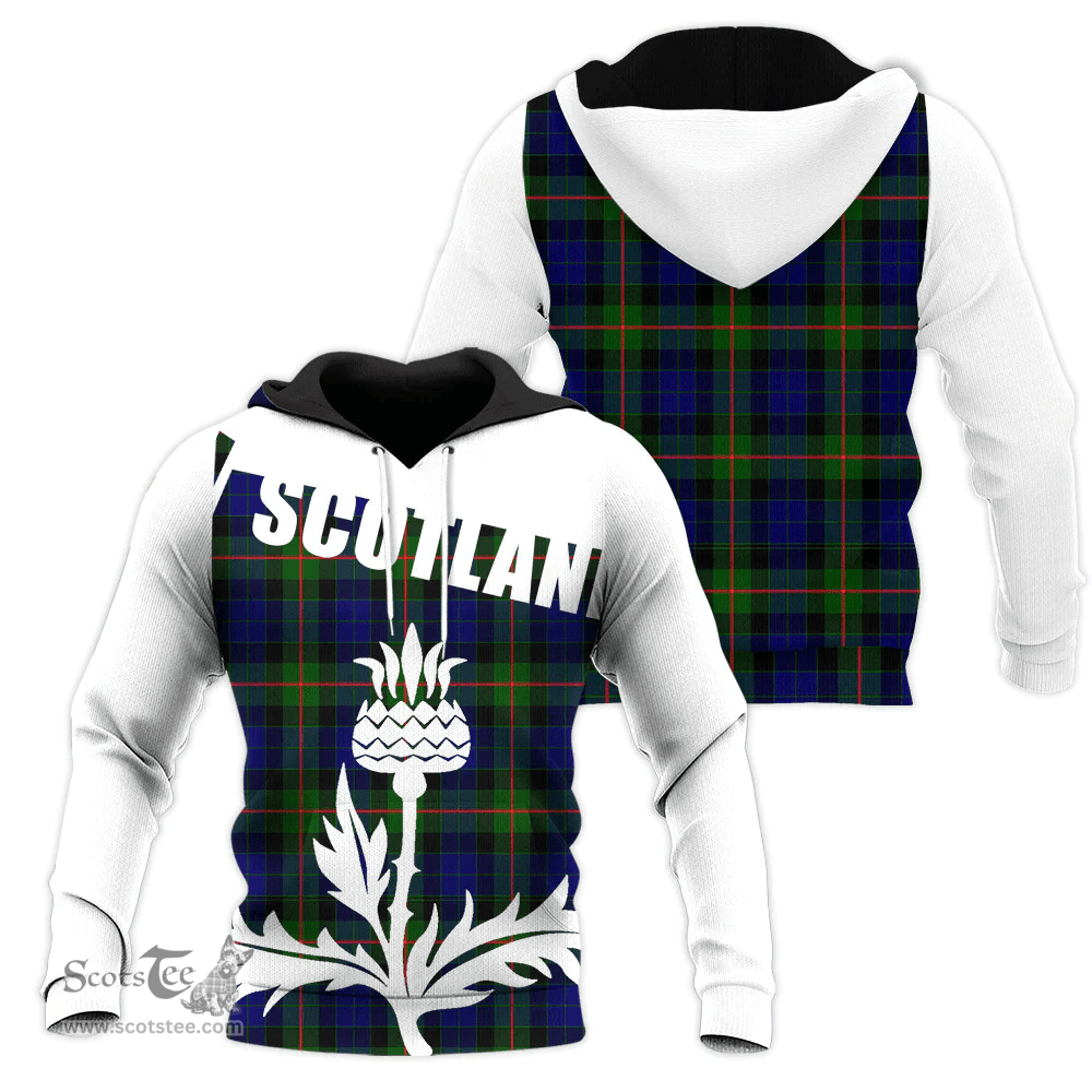 Gunn Modern Clan Tartan Hoodie - Scottish Thistle Style