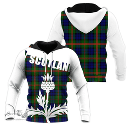 Dundas Modern 02 Clan Tartan Hoodie - Scottish Thistle Style