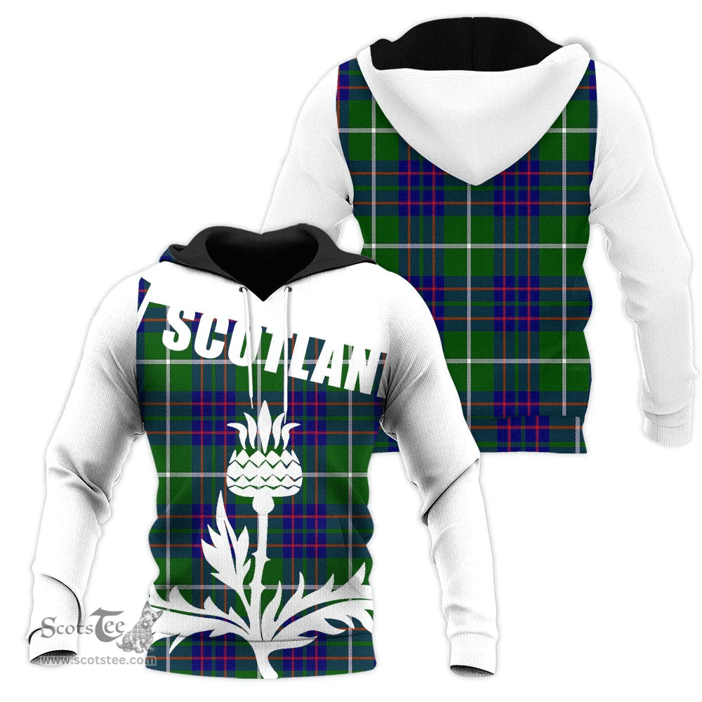 MacIntyre Hunting Modern Clan Tartan Hoodie - Scottish Thistle Style