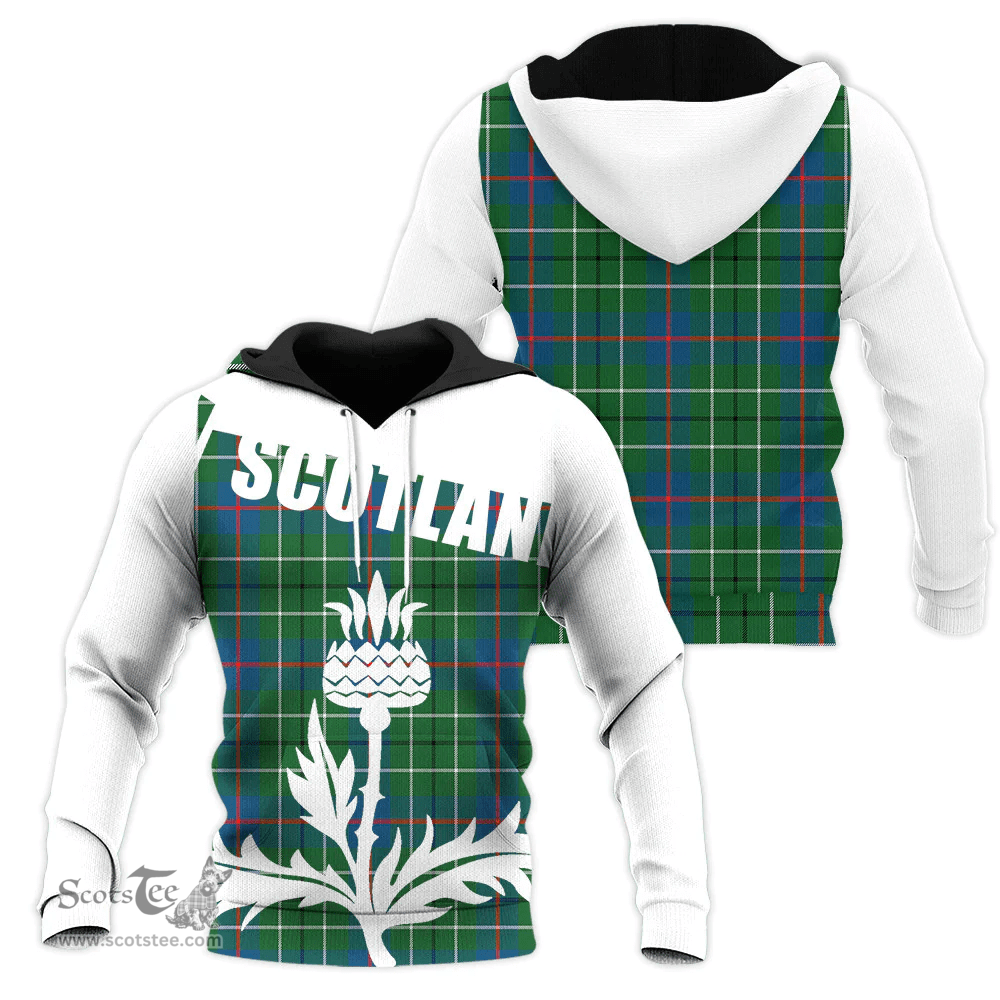 Duncan Ancient Clan Tartan Hoodie - Scottish Thistle Style