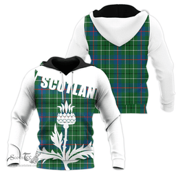 Duncan Ancient Clan Tartan Hoodie - Scottish Thistle Style