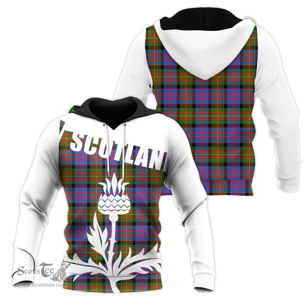 Carnegie Ancient Clan Tartan Hoodie - Scottish Thistle Style