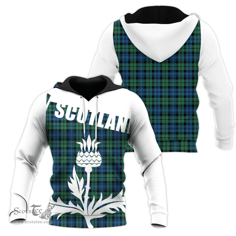 Campbell Ancient 02 Clan Tartan Hoodie - Scottish Thistle Style